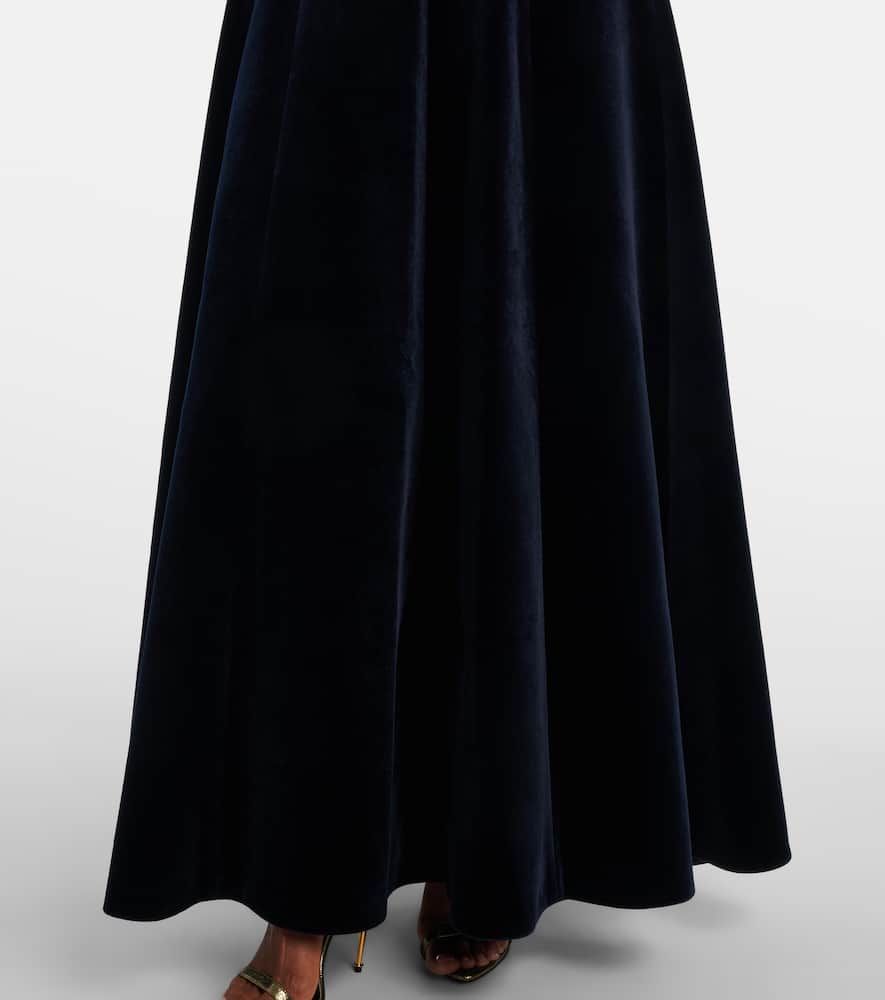 Malinda cotton velvet gown