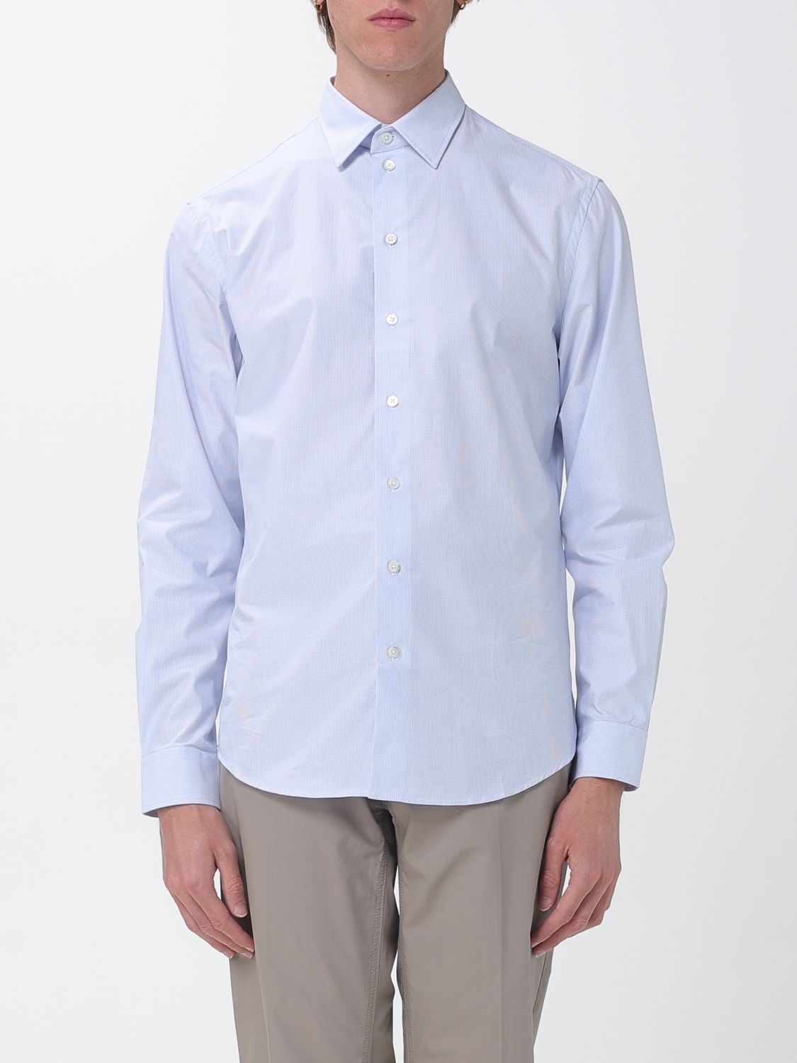 Shirt Men color Gnawed Blue