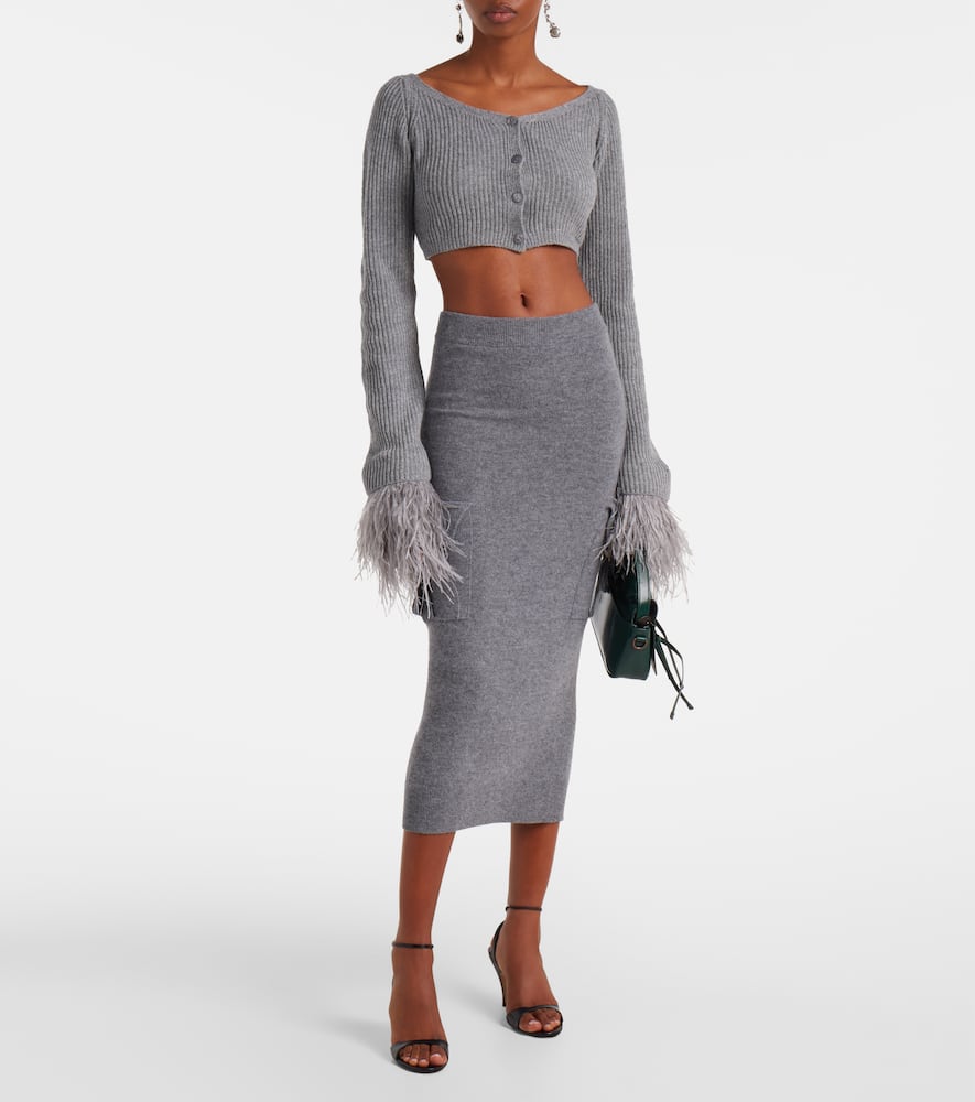 Wool pencil skirt