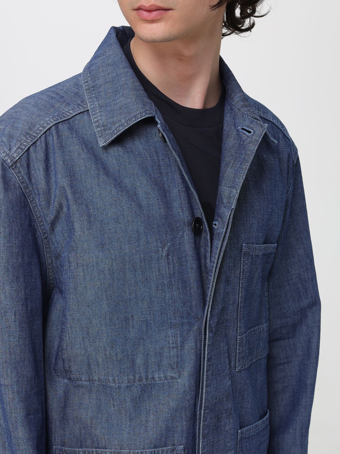 Jacket Men color Indigo