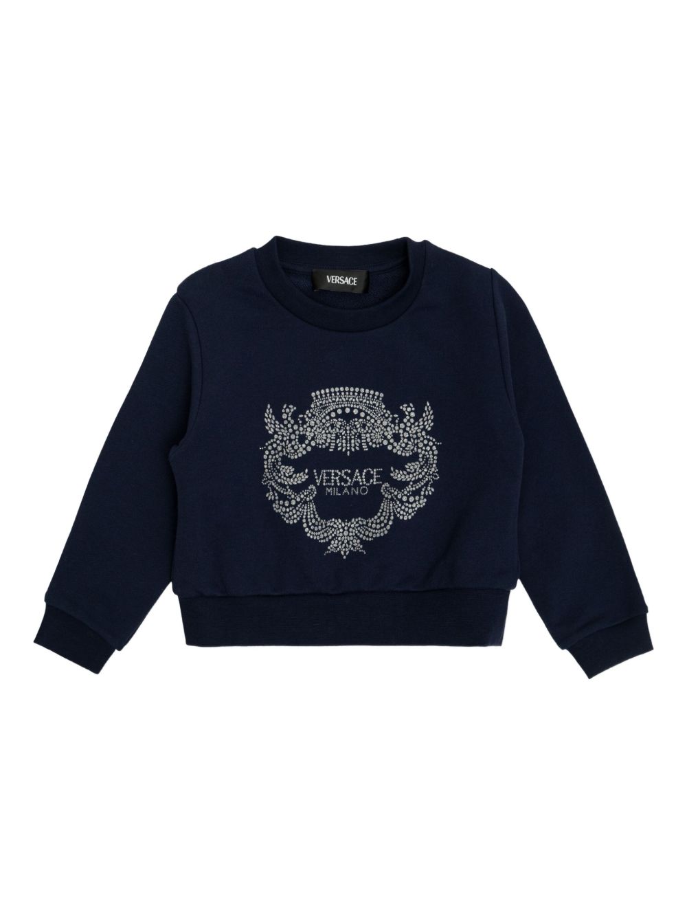 Versace Kids crystal-embellished sweatshirt - Blue