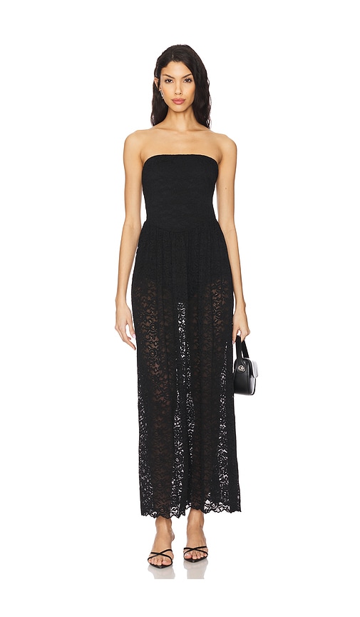 Show Me Your Mumu KLEID MIT NIEDRIGER  DIANA in Black. Größe XS. Also in L