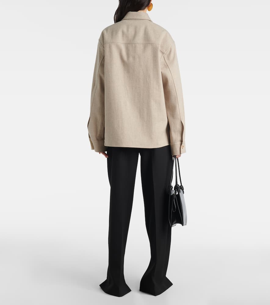 Virgin wool overshirt