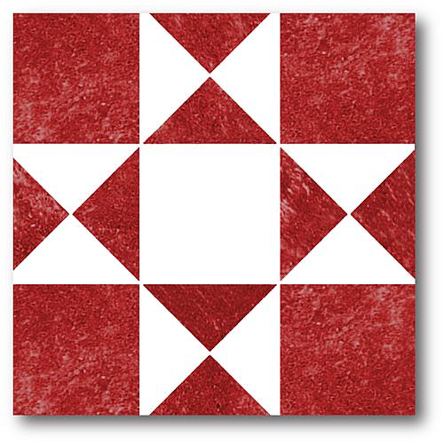 "Quilt Square True Red 5 Canvas Wall Art