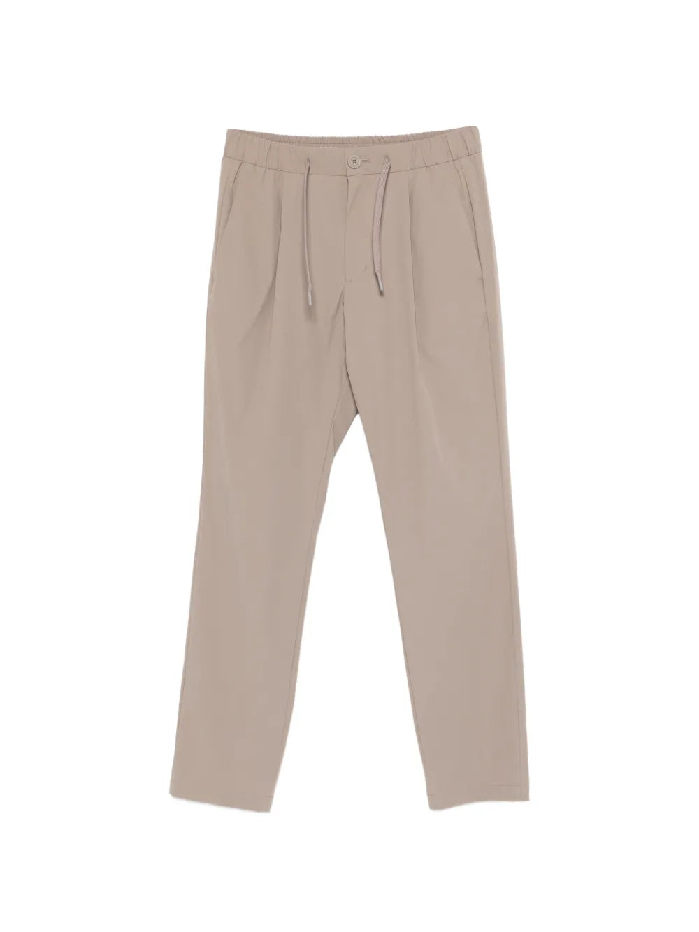 Drawstring-Waist Trousers — Beige