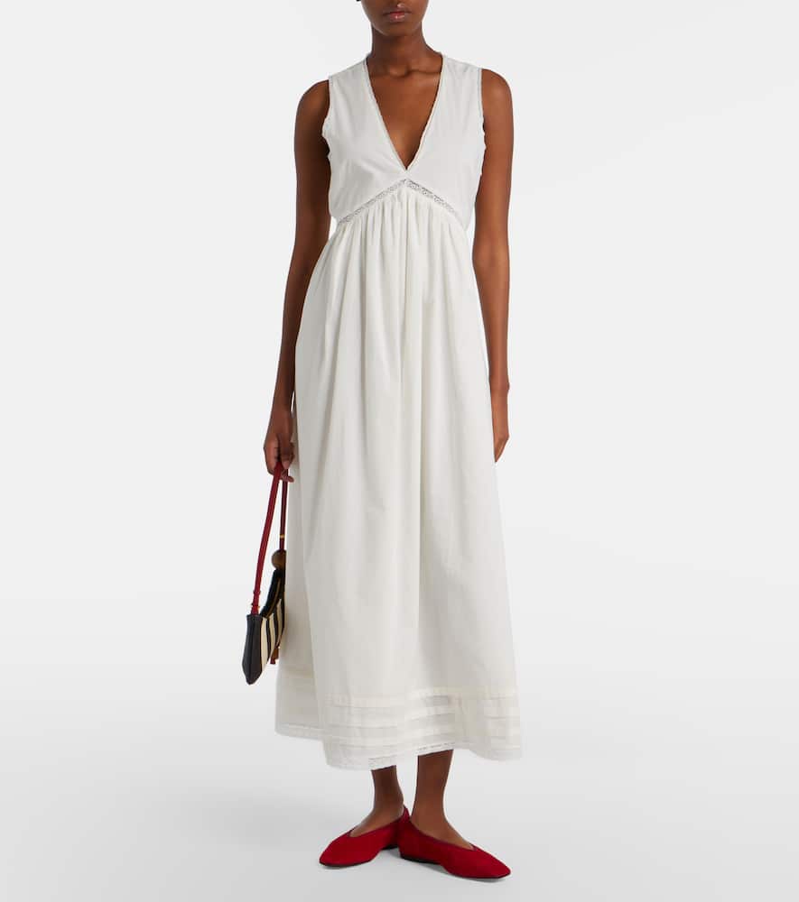 Fiora cotton lace midi dress