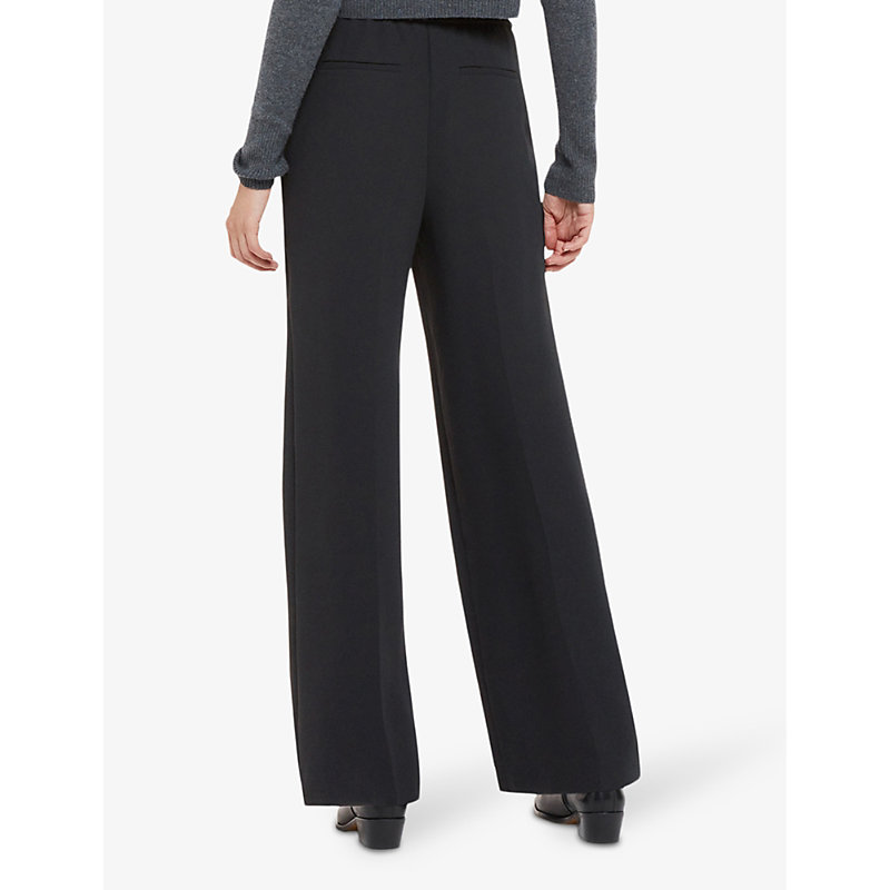 Womens Black Ultimate High-rise Full-length Recycled-polyester Trousers