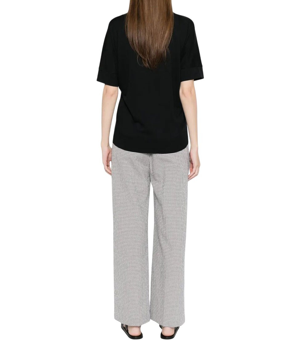 Black Solid Shirt Collar Polo