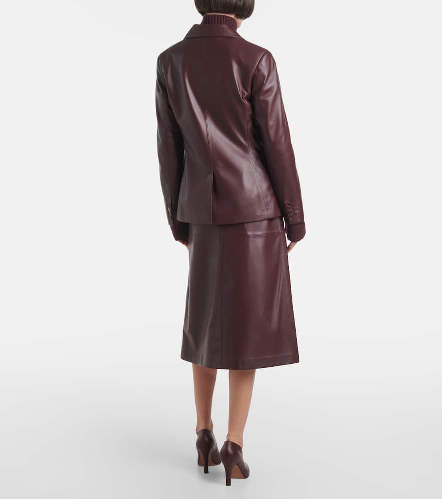 Leather blazer