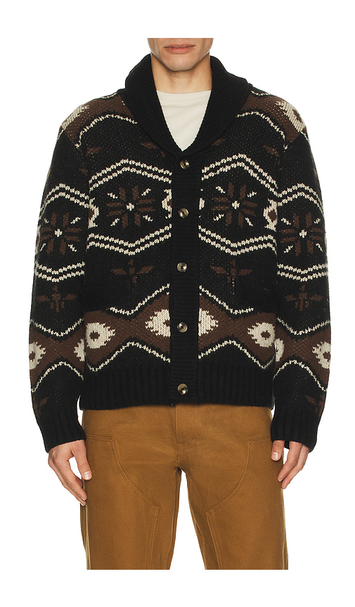 Iron & Resin Wincha Shawl Collar Sweater in Black. - M also in