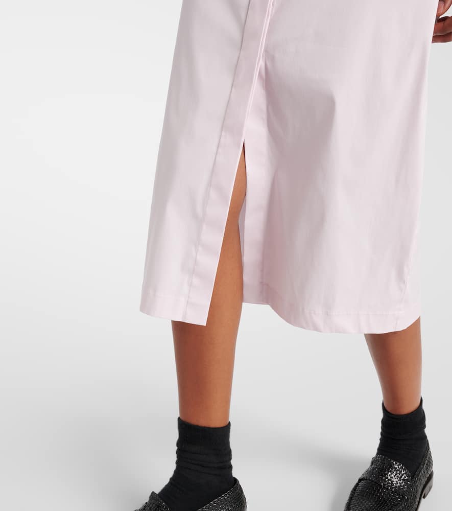 Cotton-blend shirt dress