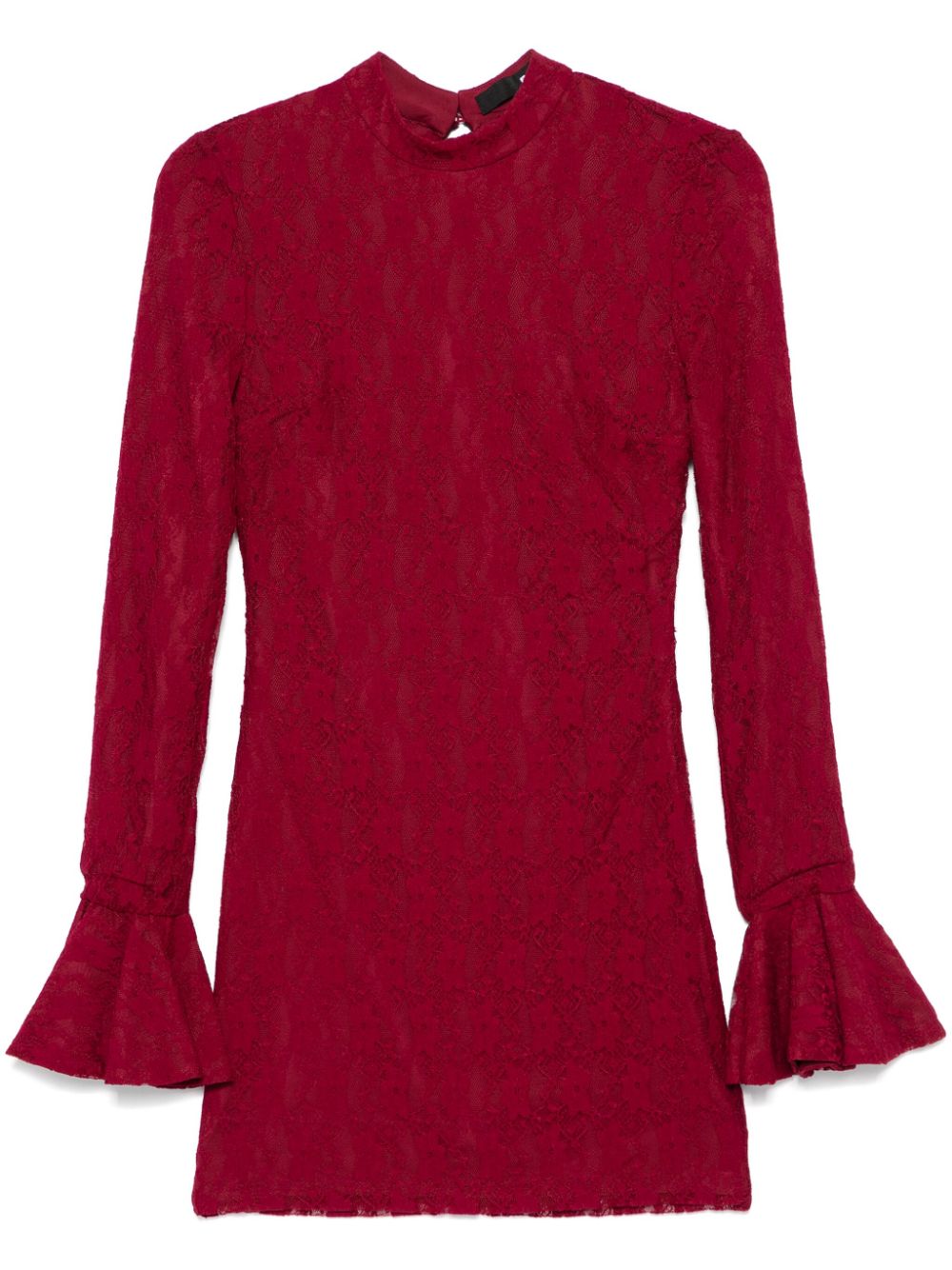 Lace mini dress - Red