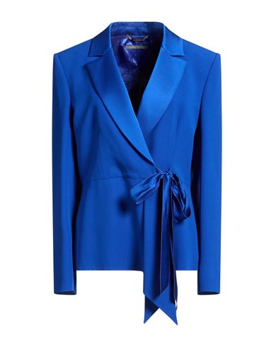 Woman Blazer Bright blue Size 12 Acetate, Viscose