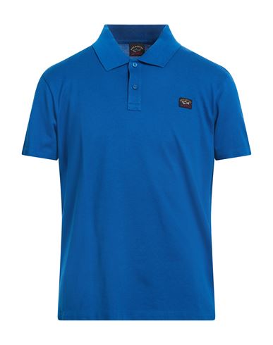Man Polo shirt Blue Size XL Cotton