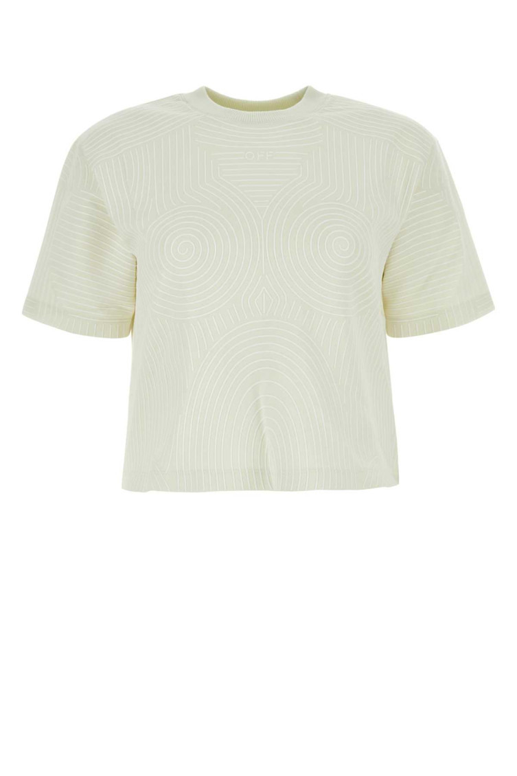 Printed cotton T-shirt - Neutrals