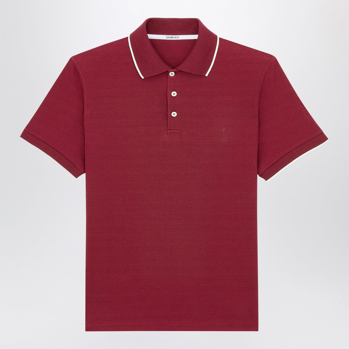Saint Laurent - cotton short-sleeve polo shirt