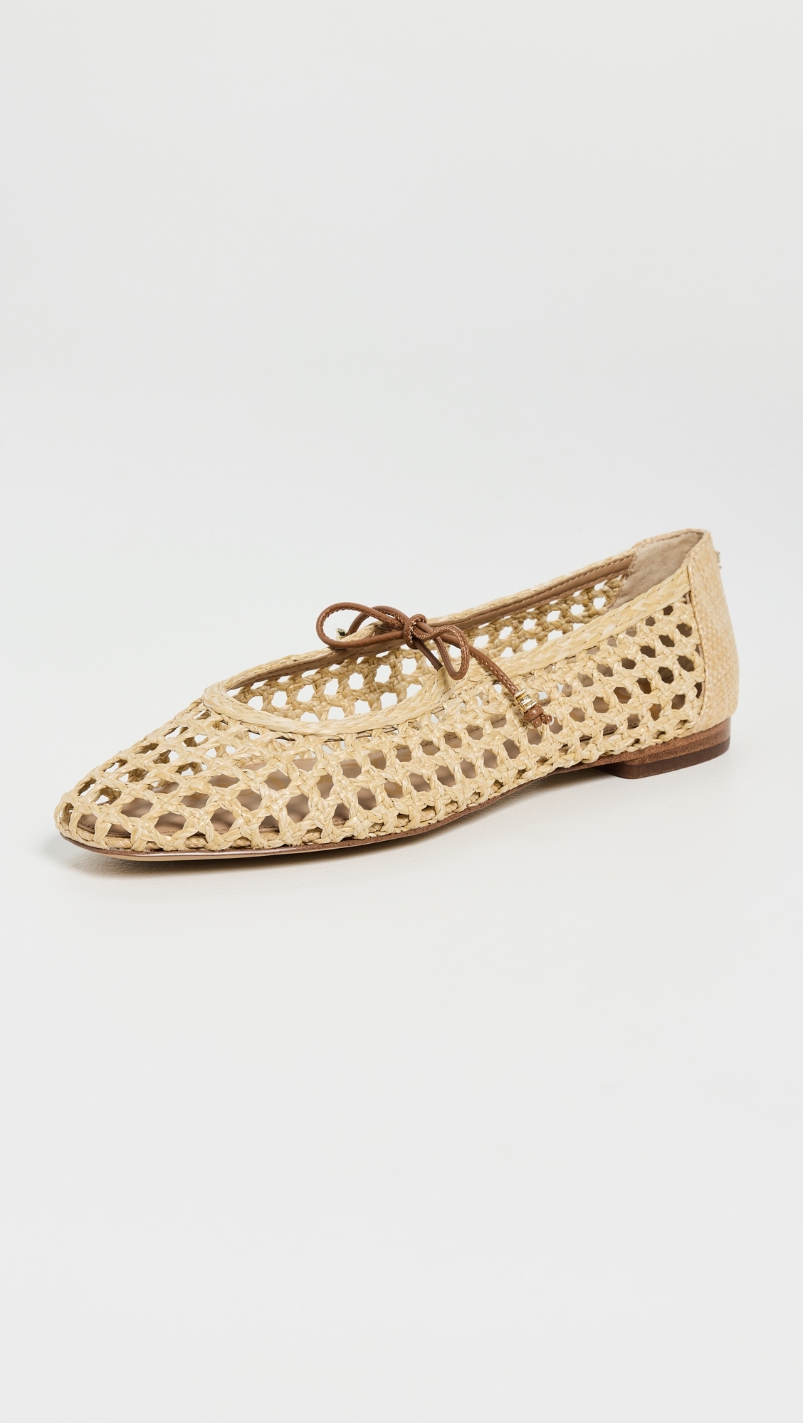 Sam Edelman Marcie Woven Mary Jane Flats Bleached Beechwood/Saddle