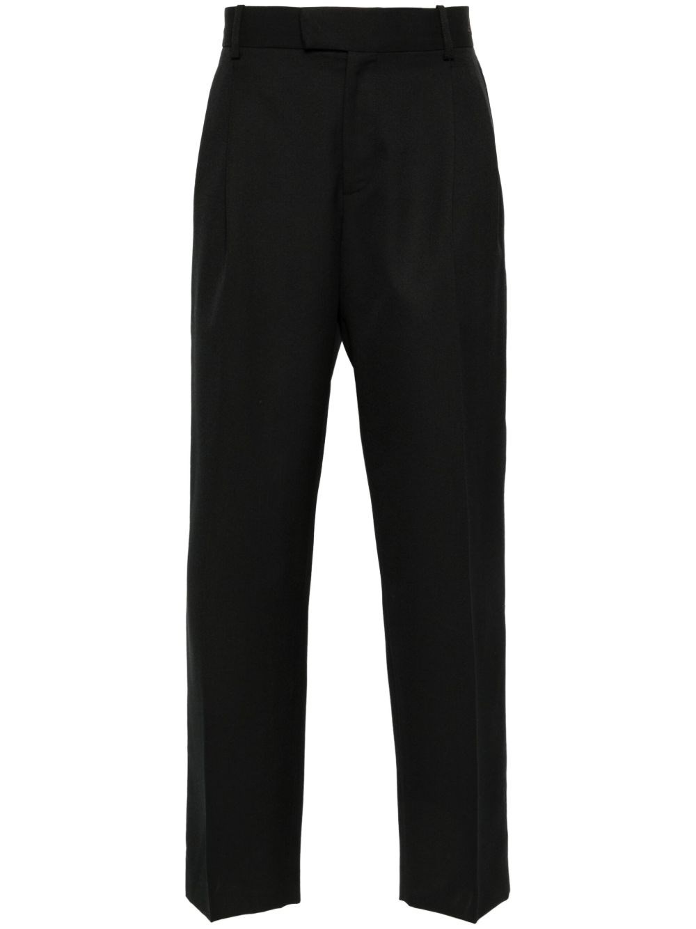Logo Embroidered Pleated Trousers