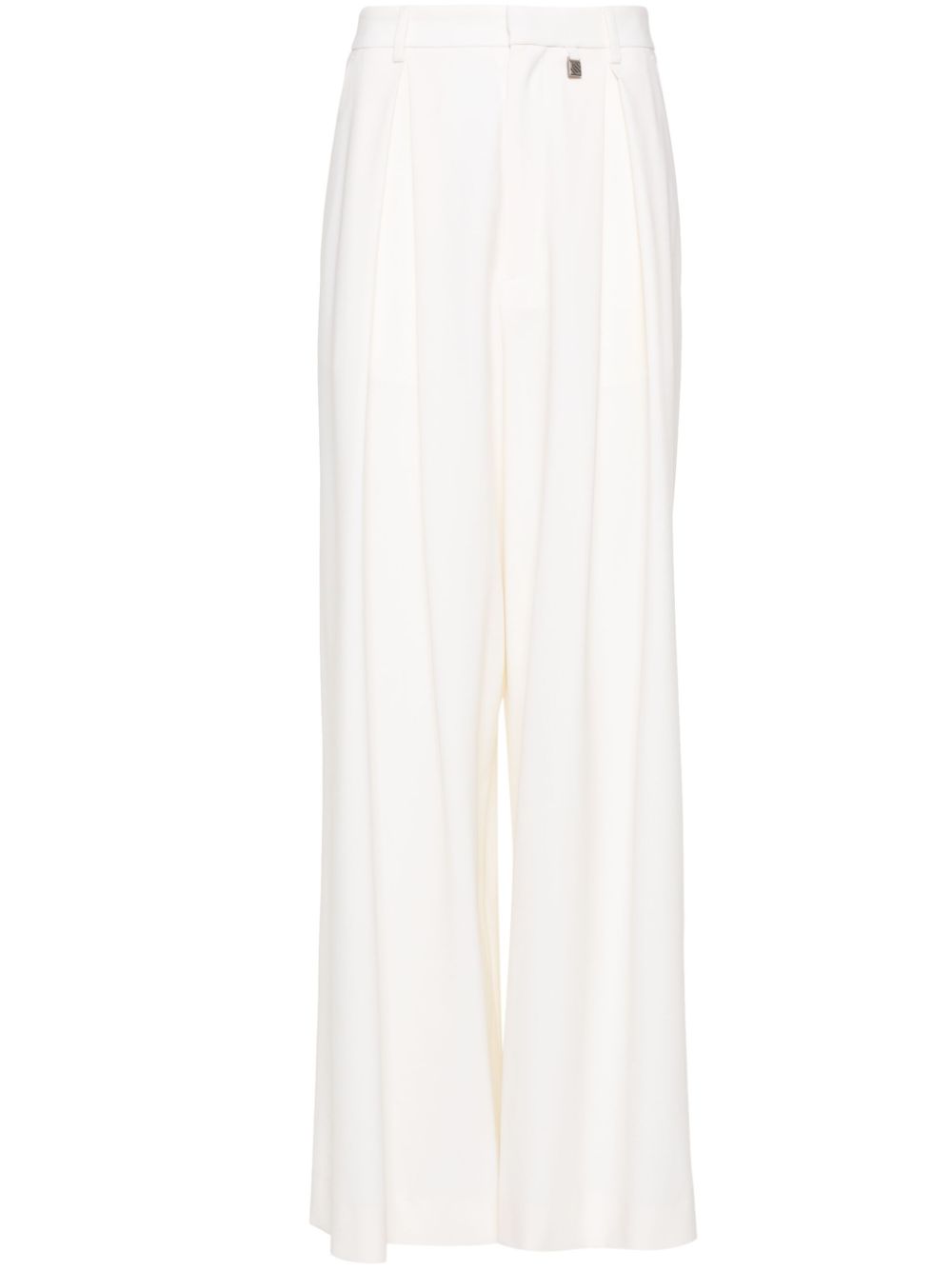 Wool flared trousers - Neutrals