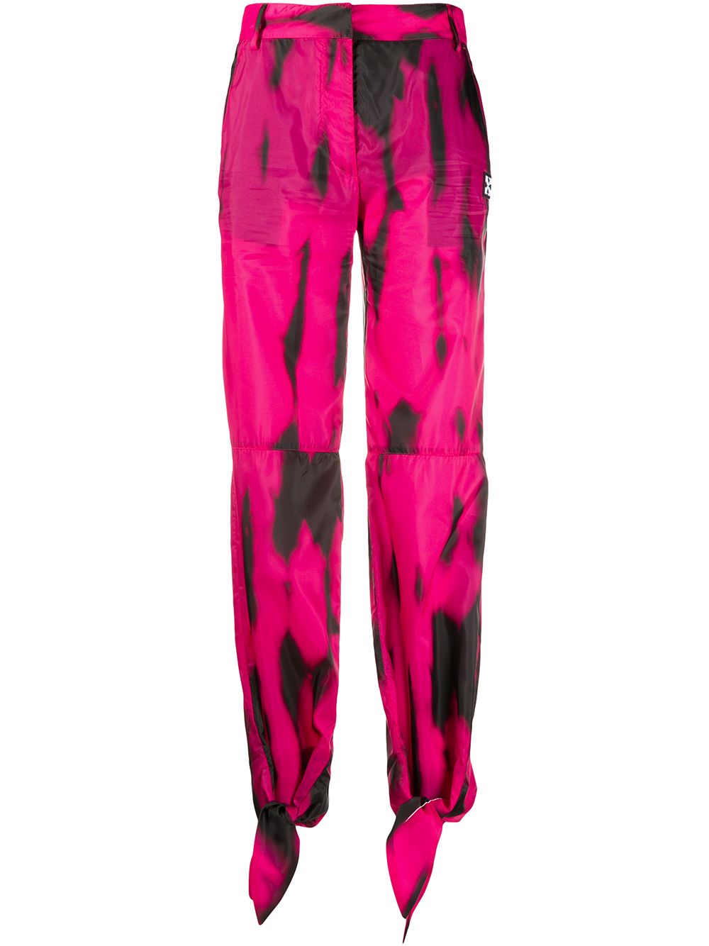 High-waisted straight-leg trousers - Pink