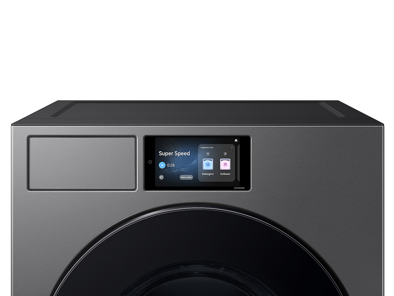 5.3 cu. ft. Bespoke AI Ultra Capacity Front Load Washer with AI Home and AI OptiWash+ in Dark Steel(WF90F53ADSA5)