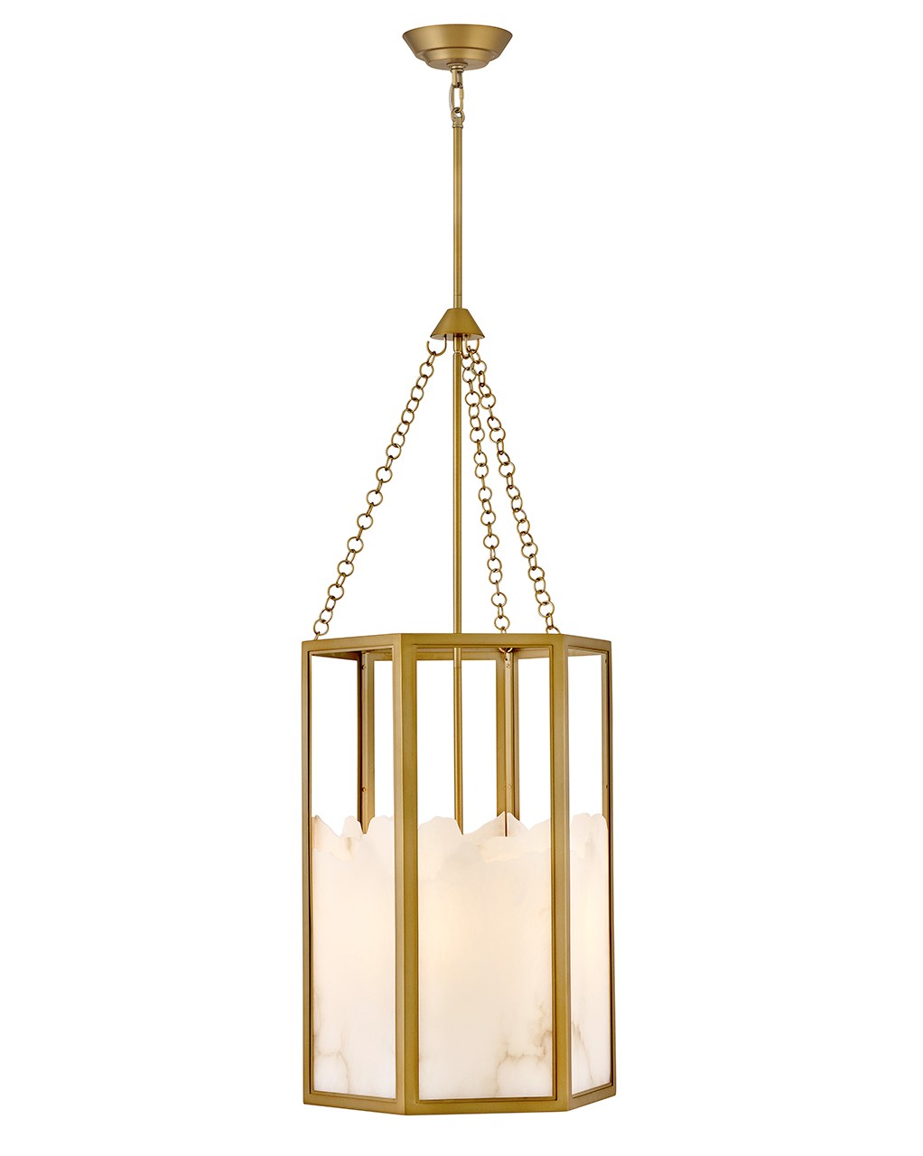 Lacquered Brass LED Chandelier from the Veleta Collection
