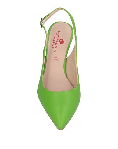 Woman Pumps Lime green Size 11 Leather