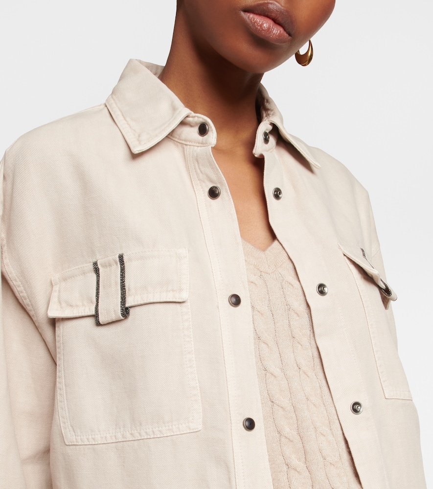Cotton and linen overshirt