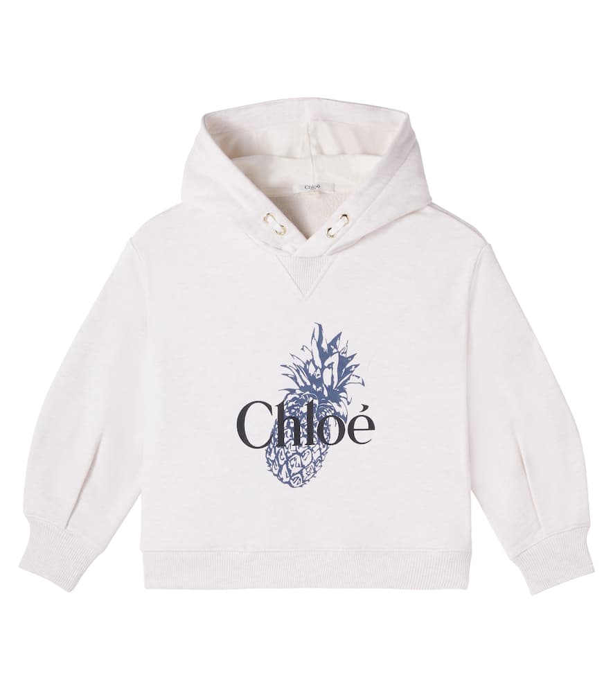 Chloé Kids Printed cotton jersey hoodie