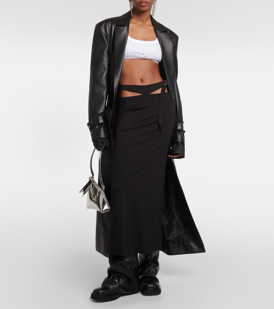 Cutout midi skirt