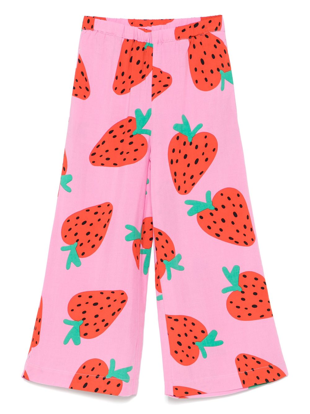 Strawberry-print trousers - Pink