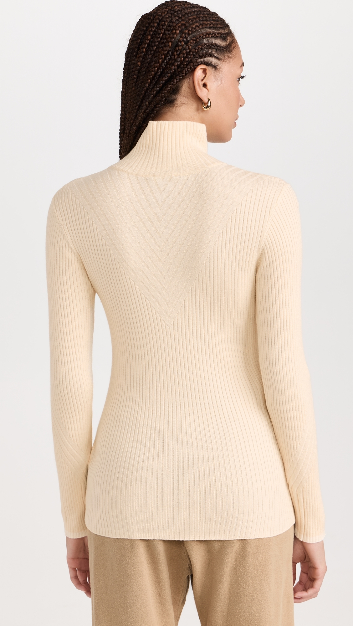 Demi Half Zip Knit Pullover Whitecap Grey