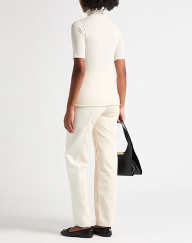 Woman Turtleneck Cream Size 1 Cashmere
