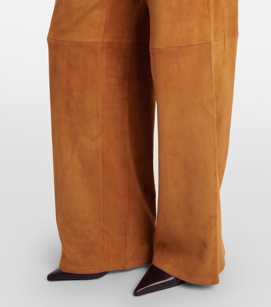 Mytheo suede wide-leg pants