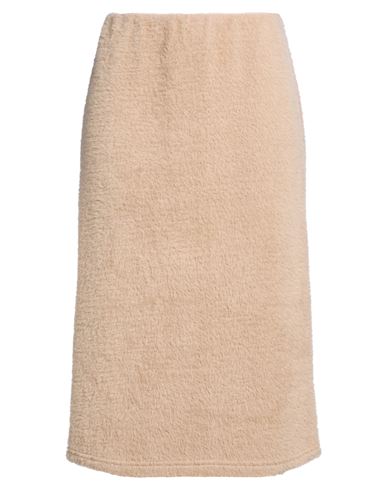 Woman Midi skirt Camel Size M Polyester, Polyamide