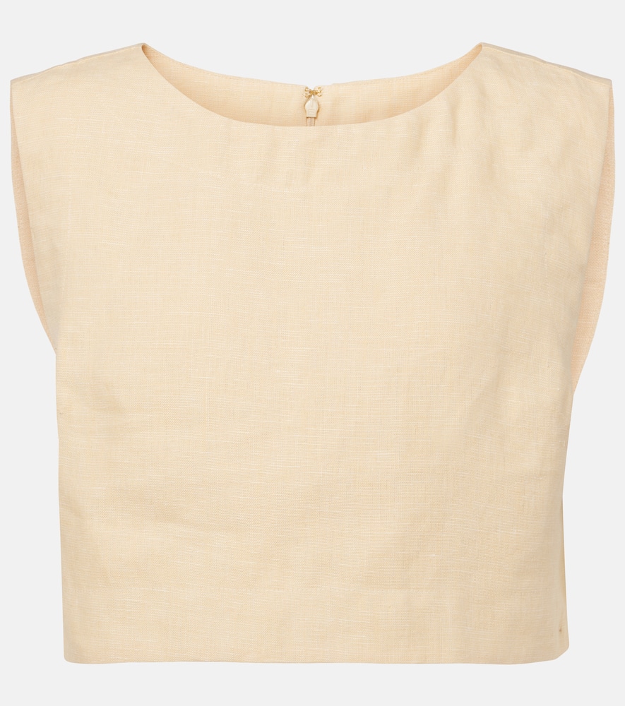 Martina linen crop top