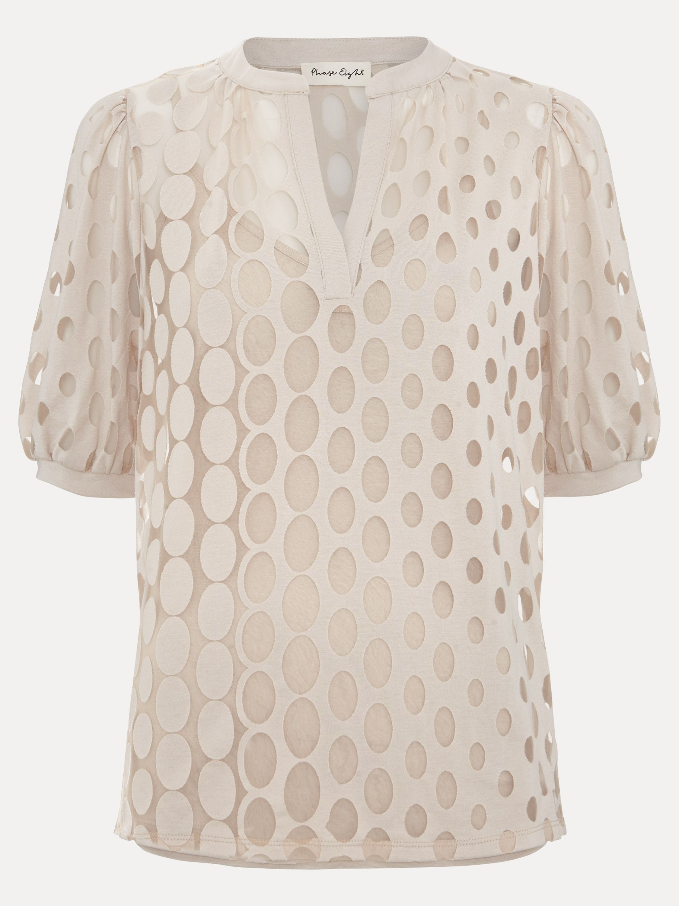 Phase Eight Women's Cleo Burnout Top in Light Beige