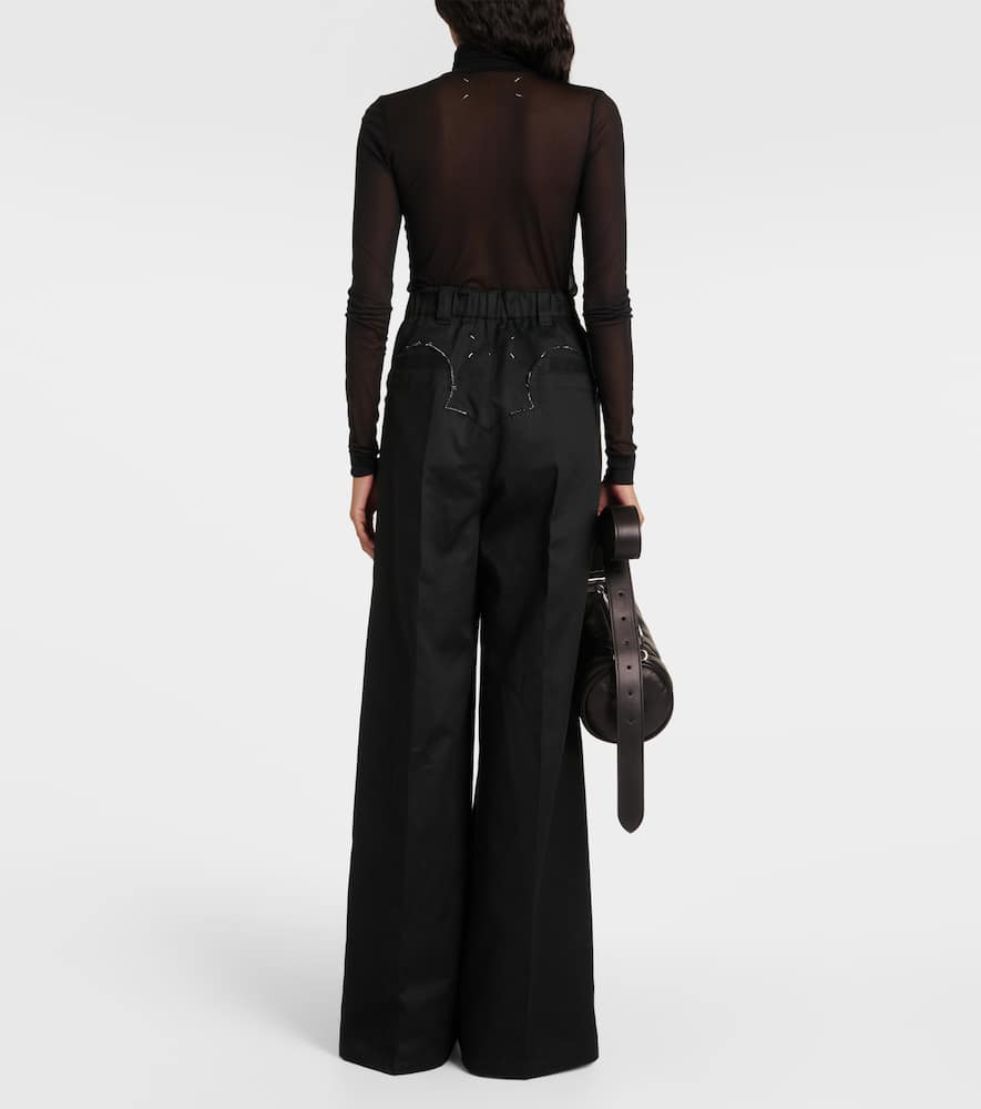 Mockneck sheer mesh bodysuit