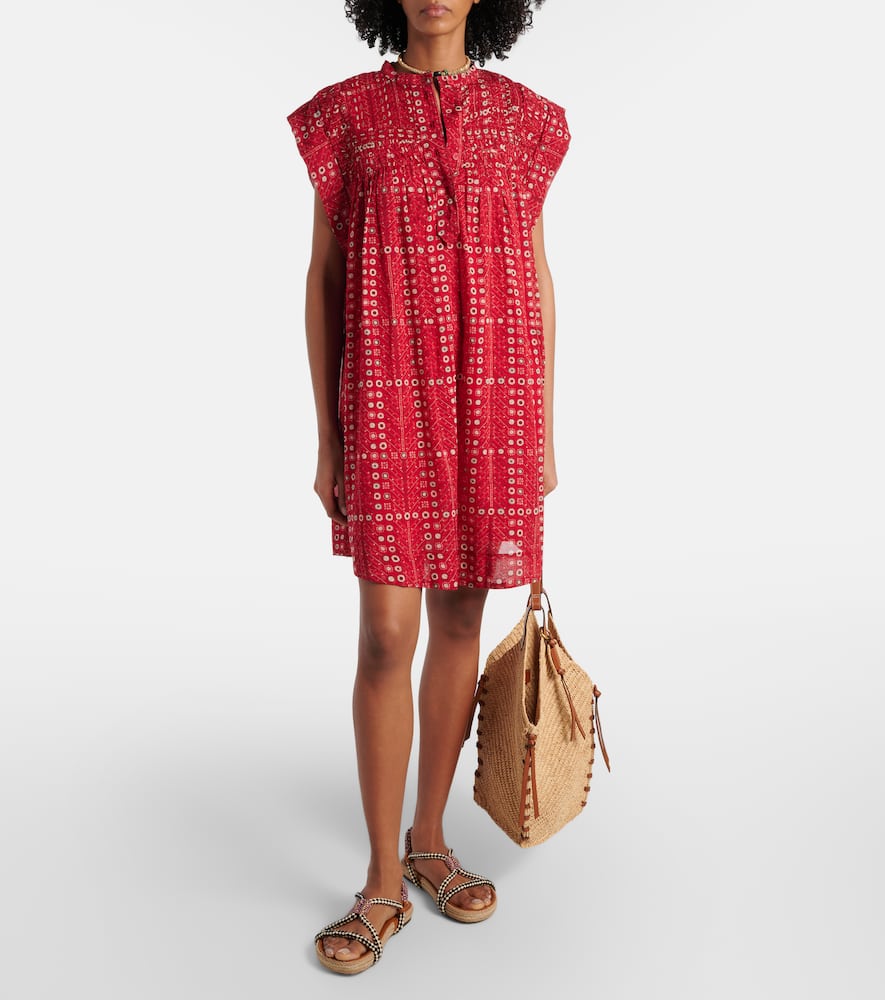Leazali printed cotton minidress
