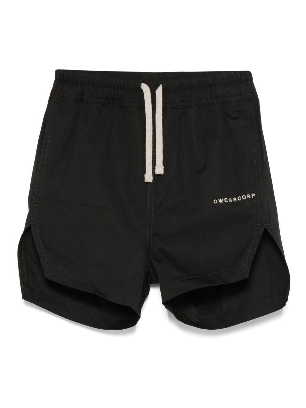 Embroidered-logo shorts - Black
