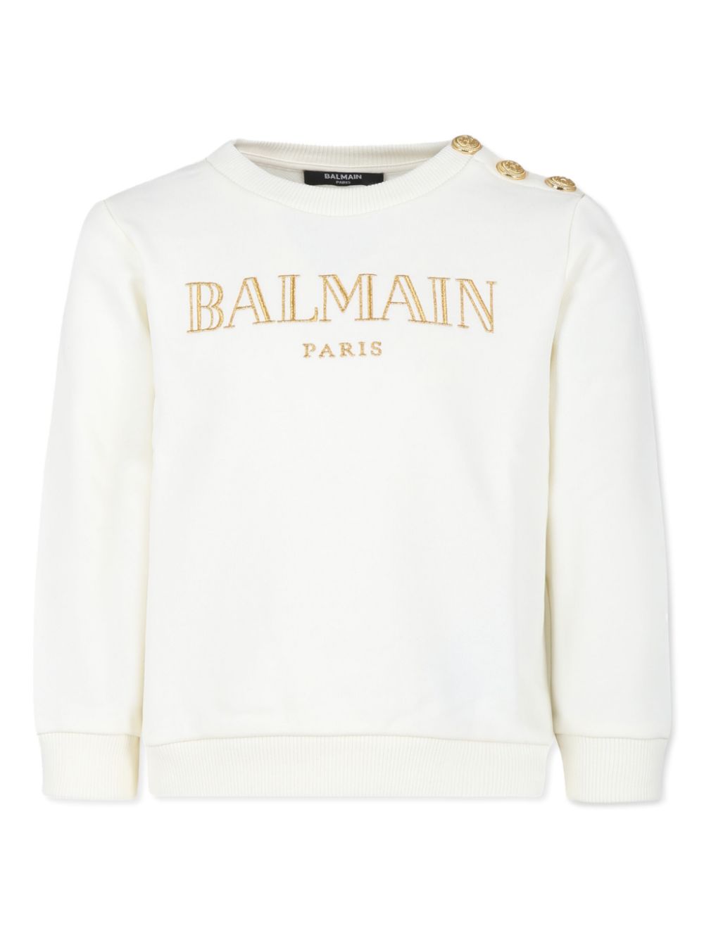 Embroidered-logo cotton sweatshirt - White