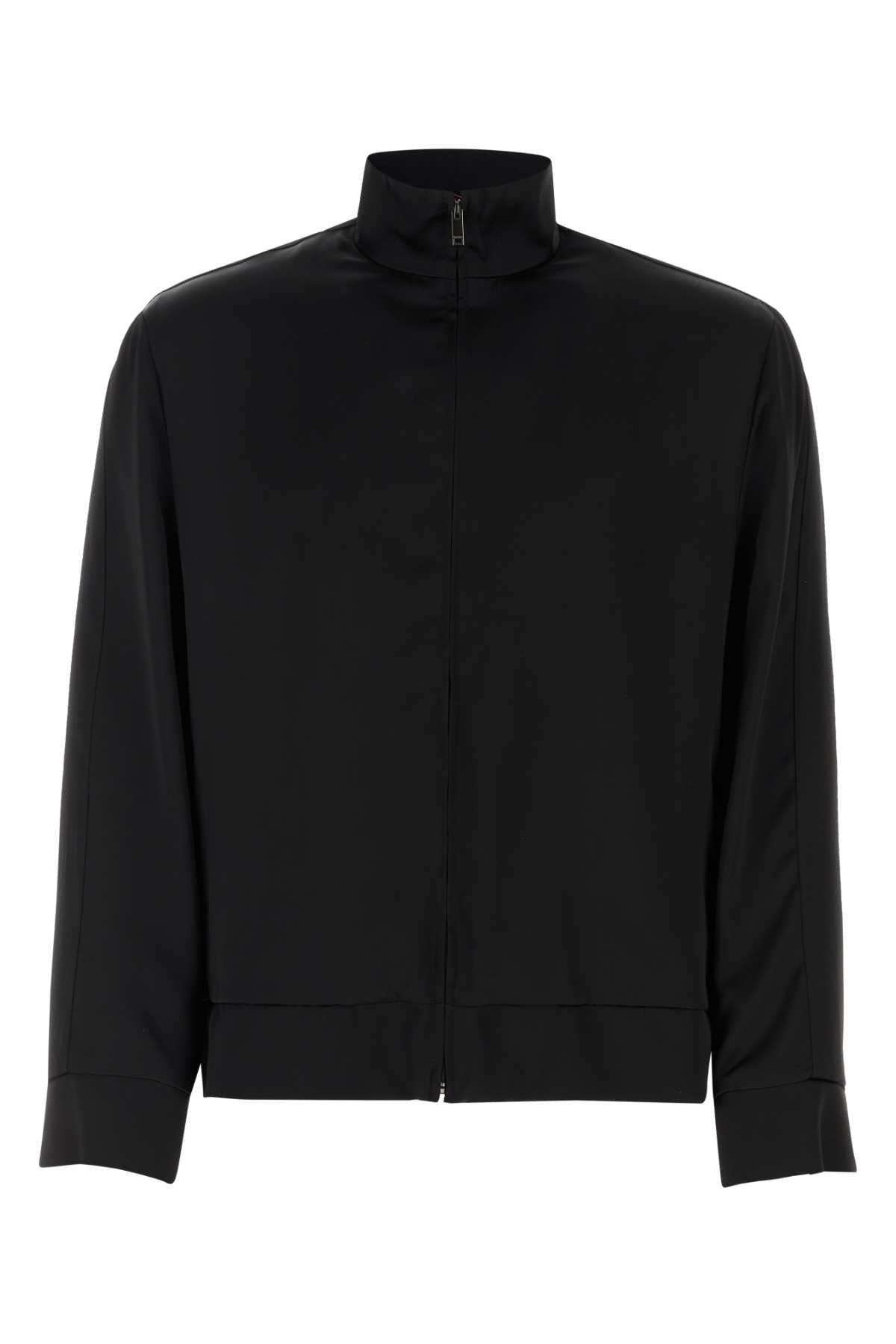 Satin Sweatshirt — Black