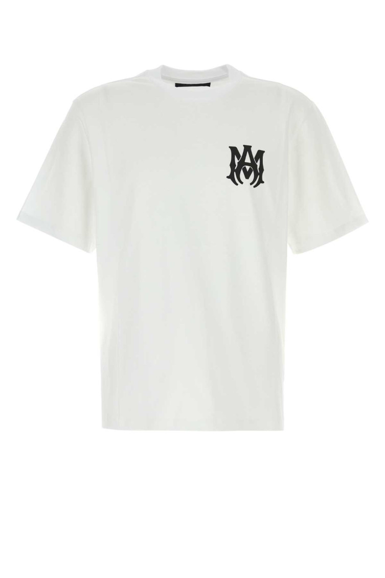Oversized White T-shirt With Contrasting Logo Print In Cotton Man