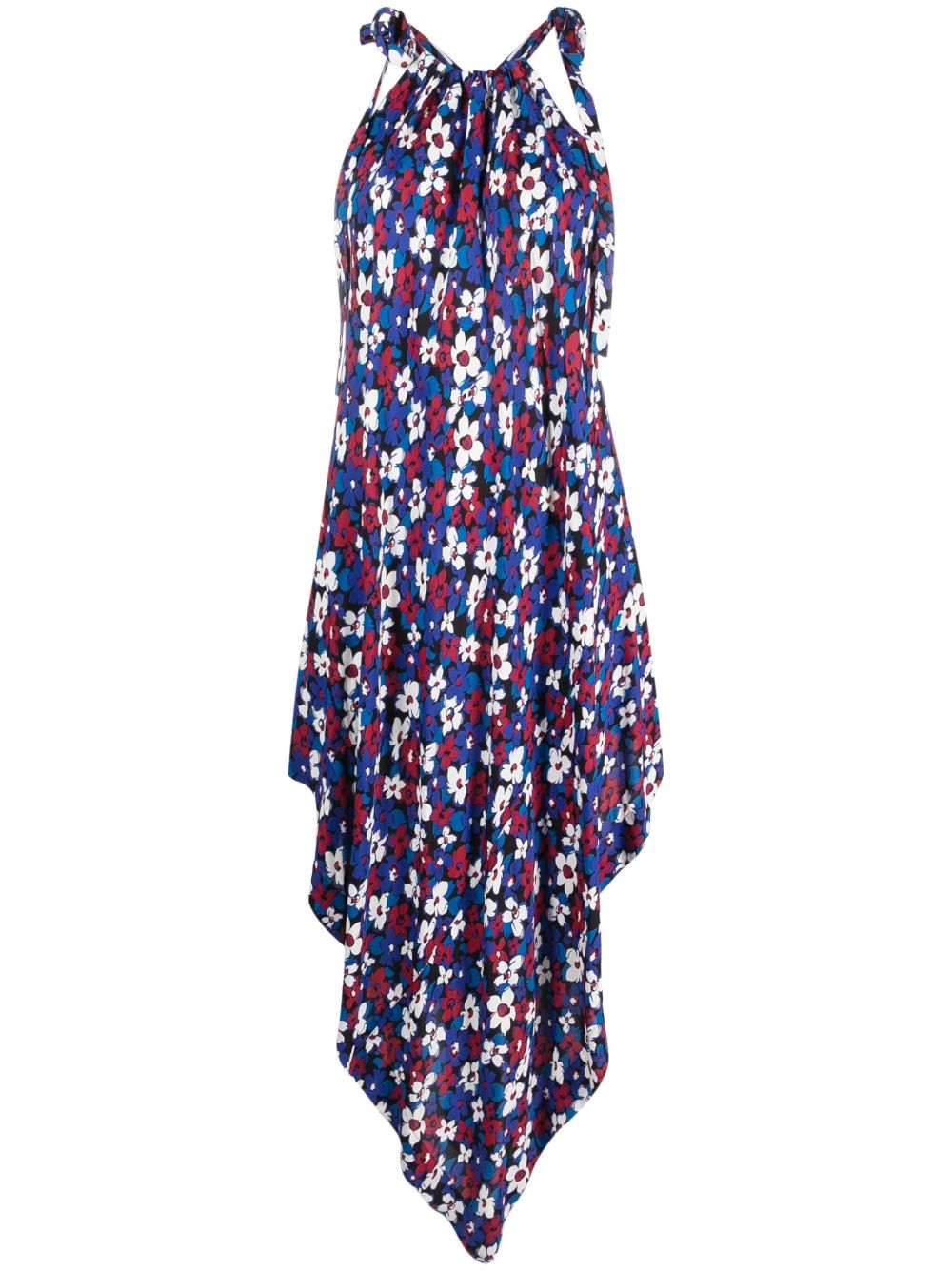 Triad floral-print longline sleeveless top - Blue