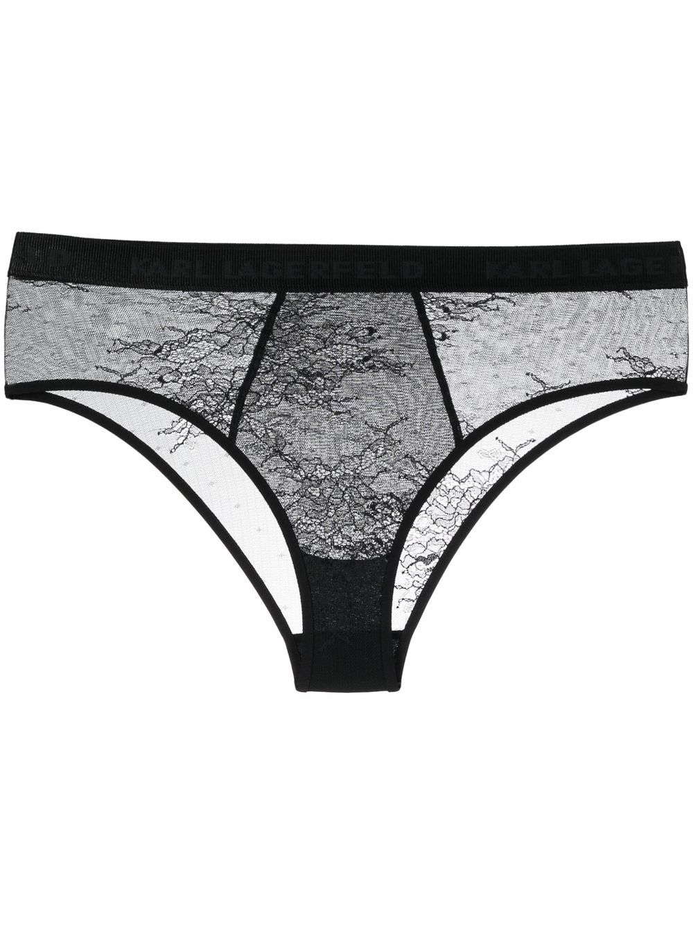 Lace low-rise briefs - Black