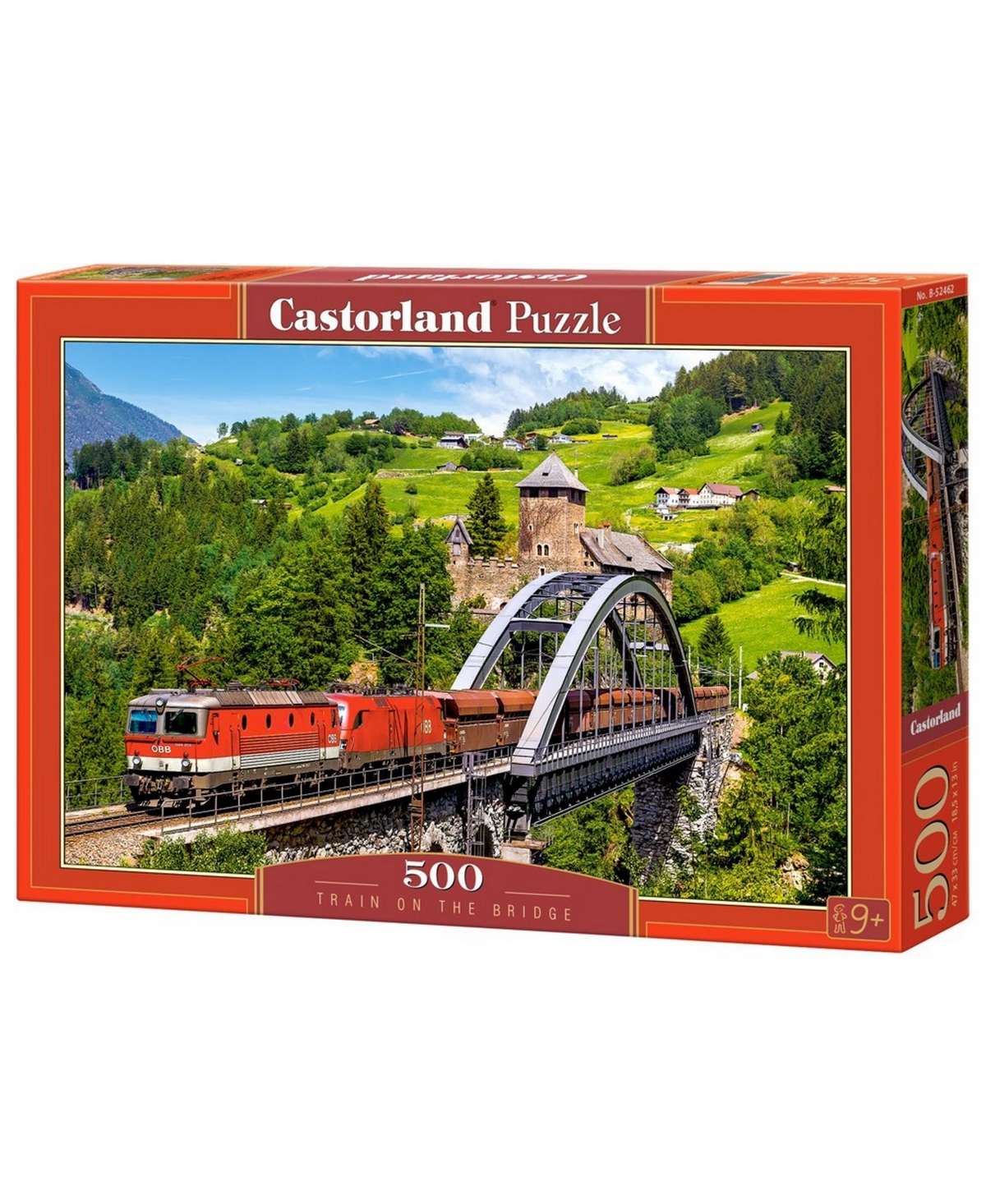 Train on the Bridge Jigsaw Puzzle Set, 500 Piece - Multicolor