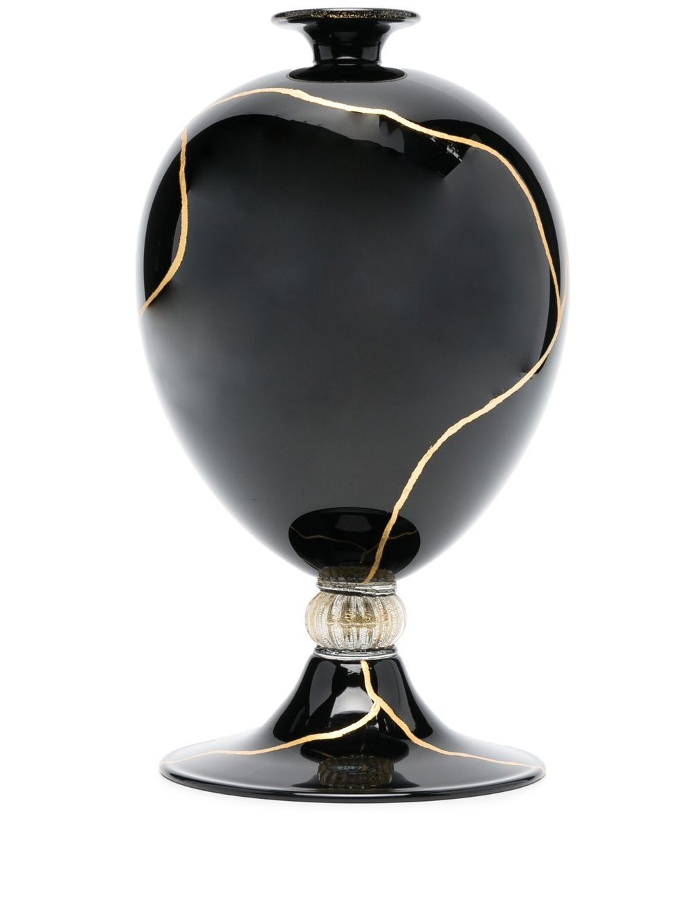 Circular ceramic vase - Black
