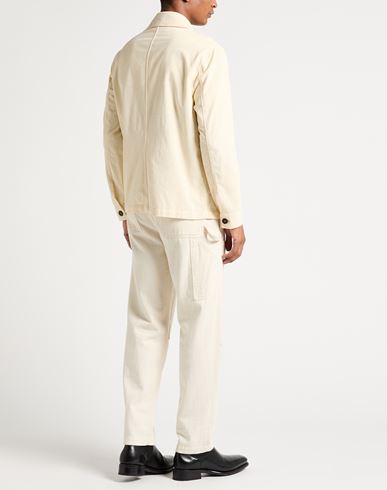 Man Shirt Ivory Size 40 Cotton, Elastane
