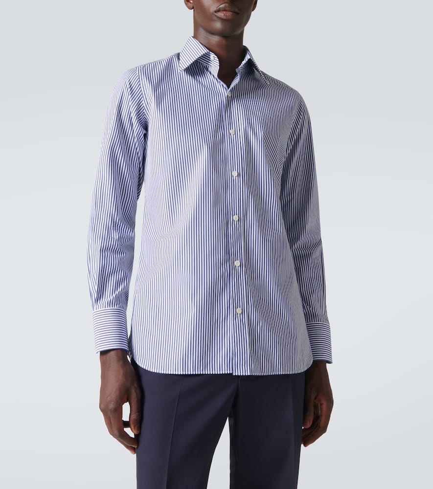 Bengal stripe cotton-blend shirt