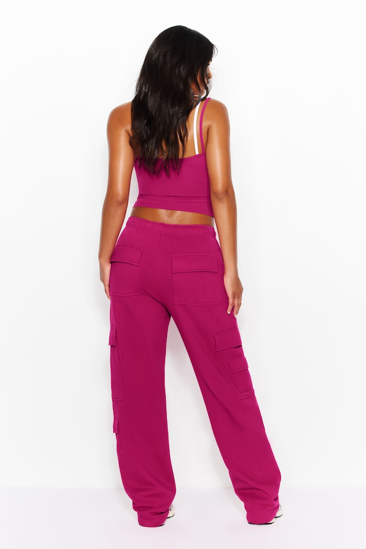UltraFleece Cargo Sweatpants - Pink - Women Clothing